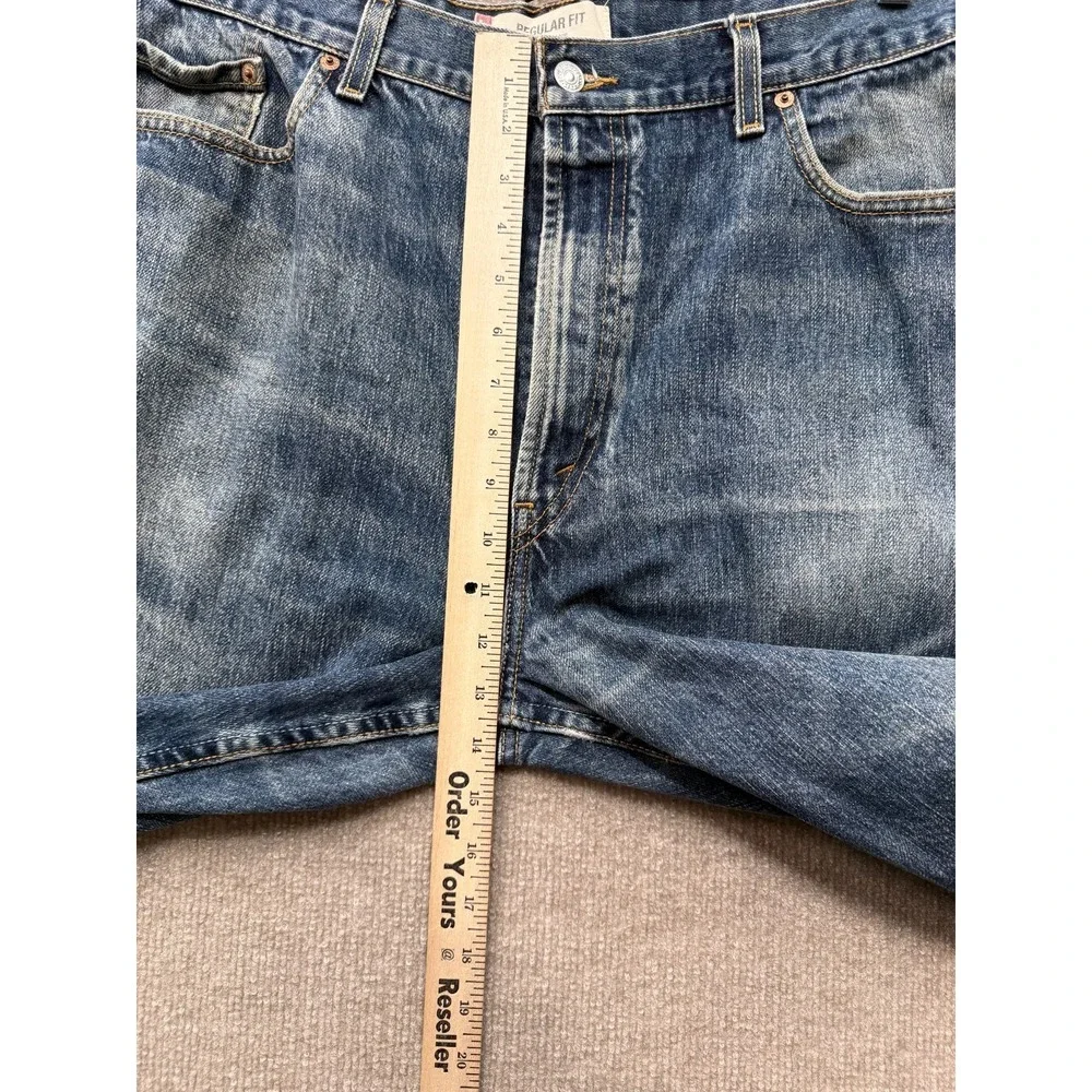 Levis 505 Jeans Mens 40x30 Blue Vintage Fade Distressed Regular‎ Fit